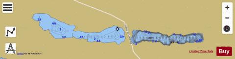 Nesootao Lake depth contour Map - i-Boating App