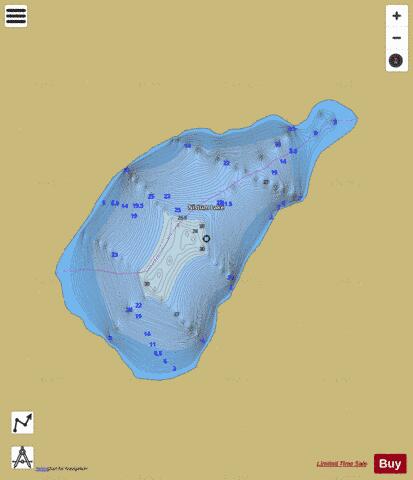 Nistum Lake depth contour Map - i-Boating App