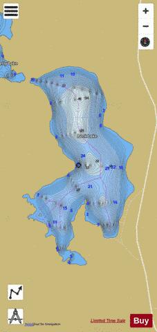 Peck Lake depth contour Map - i-Boating App