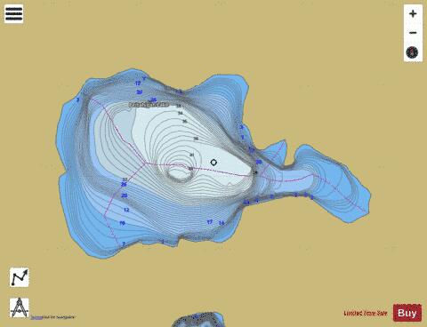 Peitahigan Lake depth contour Map - i-Boating App