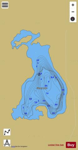 Sidney Lake depth contour Map - i-Boating App
