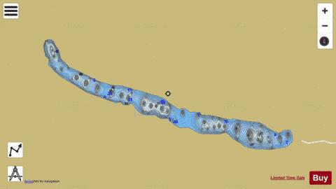 Steepbank Lake depth contour Map - i-Boating App