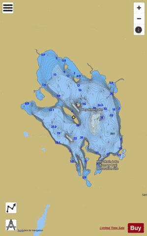 Weyakwin Lake depth contour Map - i-Boating App