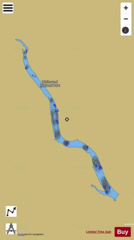 Whitesand Dam (Theodore) depth contour Map - i-Boating App