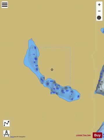 Zapee Lake depth contour Map - i-Boating App