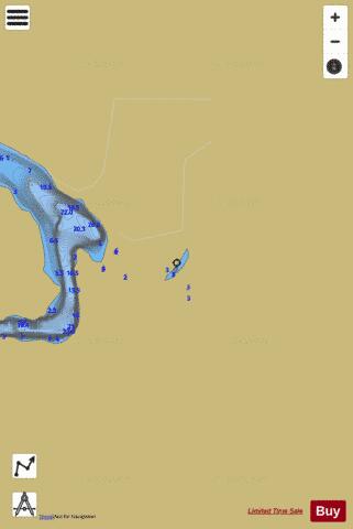 Barns Dam depth contour Map - i-Boating App
