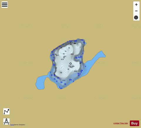 Camp (Clearwater) Lake depth contour Map - i-Boating App
