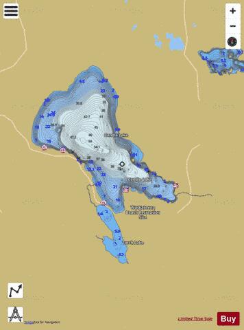 Candle Lake depth contour Map - i-Boating App