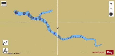 Cedoux Reservoir depth contour Map - i-Boating App