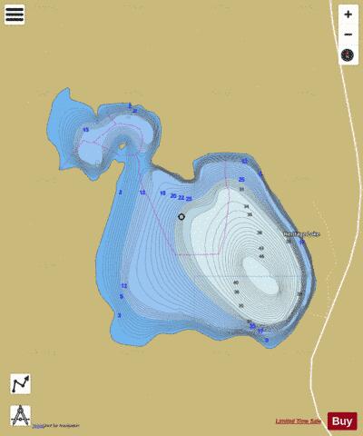 Heritage Lake + Little Sandy Lake depth contour Map - i-Boating App