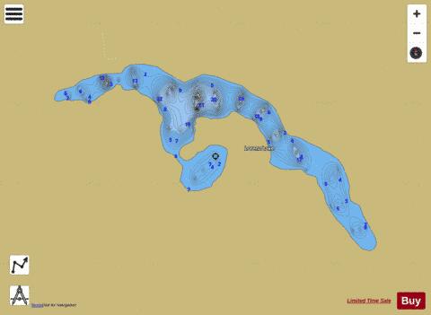 Lorenz Lake depth contour Map - i-Boating App