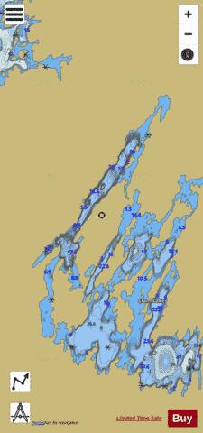Triveet Lake depth contour Map - i-Boating App
