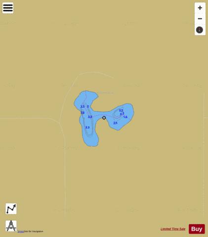 Unnamed Lake 2 Parkdale 498 depth contour Map - i-Boating App