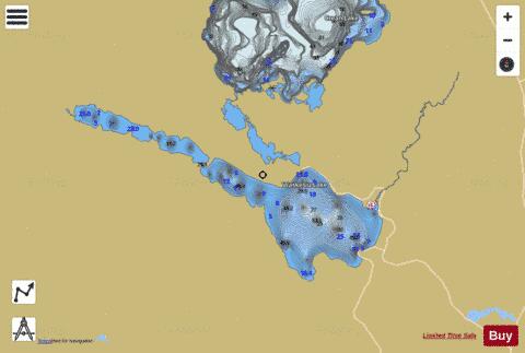 Waskesiu Lake depth contour Map - i-Boating App