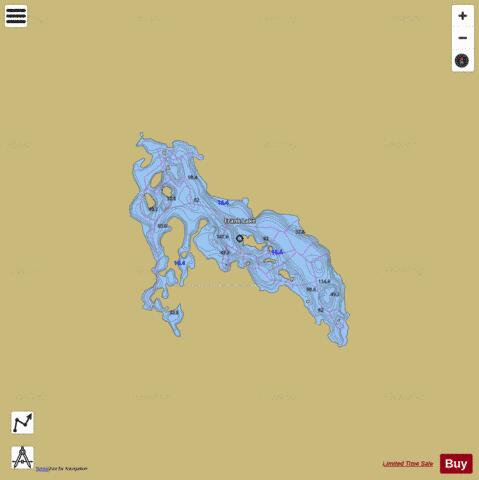 Frank depth contour Map - i-Boating App