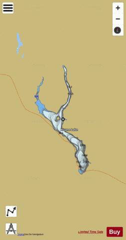 Kluane depth contour Map - i-Boating App