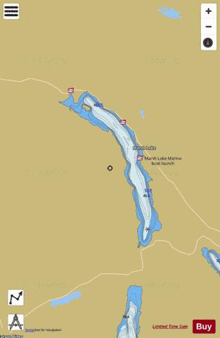 Marsh depth contour Map - i-Boating App