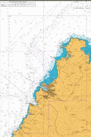 North West Approaches to Saint Lucia Marine Chart - Nautical Charts App