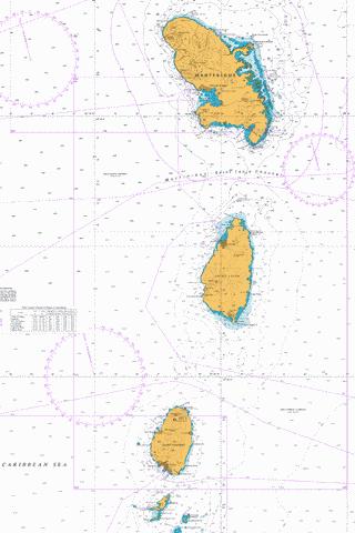 Southern Martinique to Saint Vincent Marine Chart - Nautical Charts App