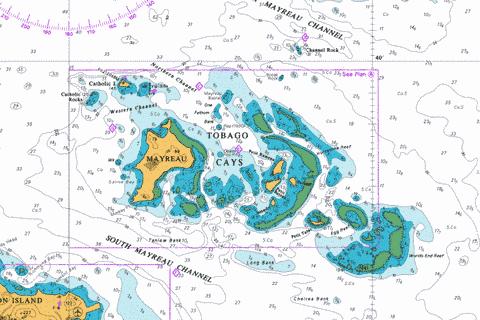 A  Tobago Cays Marine Chart - Nautical Charts App