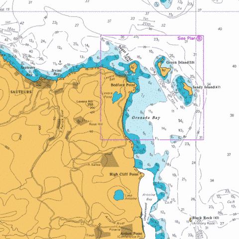 B  Grenada Bay and Approaches Marine Chart - Nautical Charts App
