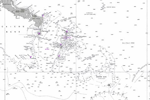 Turks Island Passage and Mouchoir Passage Marine Chart - Nautical Charts App