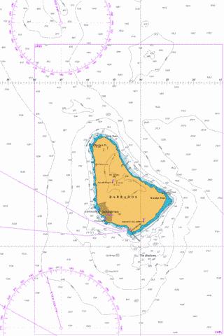 Approaches to Barbados Marine Chart - Nautical Charts App