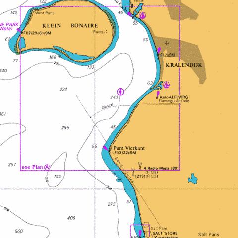A Approaches to Kralendijk Marine Chart - Nautical Charts App