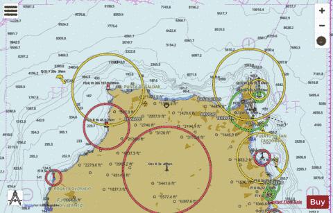 Aproches de la isla de Gran Canaria. Zona norte Marine Chart - Nautical Charts App