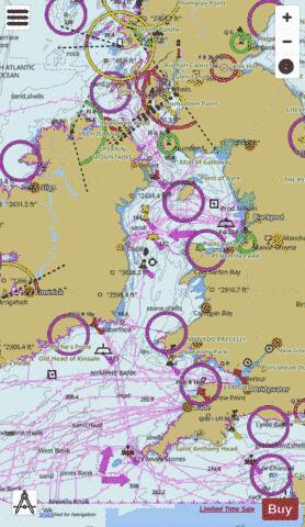 British Isles - Irish Sea with Saint George's Channel and North Channel Marine Chart - Nautical Charts App