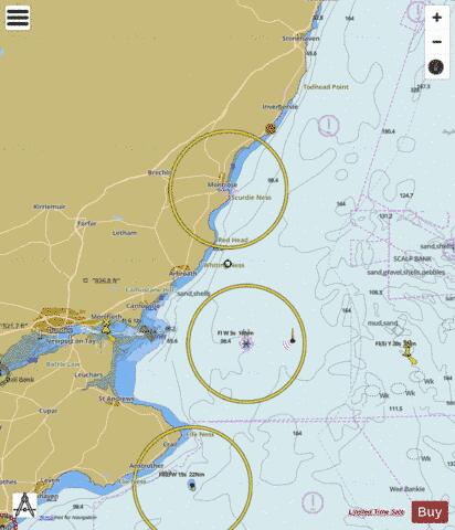 Scotland - East Coast - Montrose Bay to Saint Andrews Bay Marine Chart - Nautical Charts App