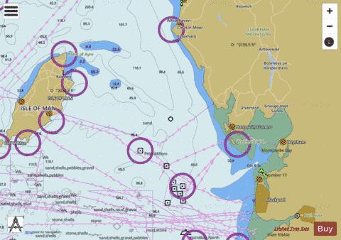 Irish Sea - Morecambe Bay to Douglas Marine Chart - Nautical Charts App