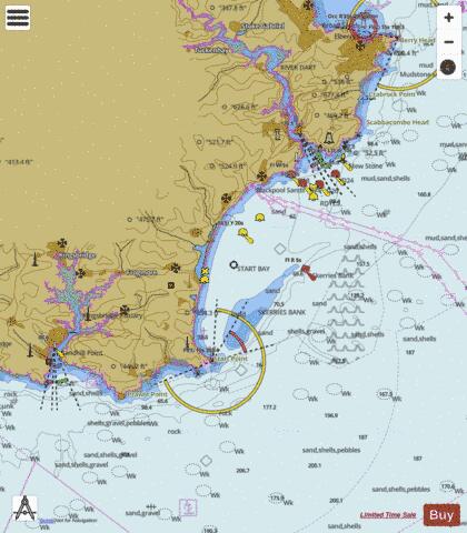 England - South Coast, Salcombe to Crabrock Point Marine Chart - Nautical Charts App