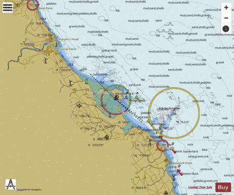 England - East Coast - Berwick-upon-Tweed to the Farne Islands Marine Chart - Nautical Charts App