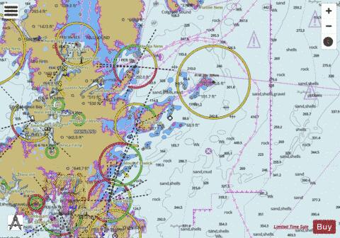 Shetland Islands - Stepping Stones to Lunna Ness Marine Chart - Nautical Charts App