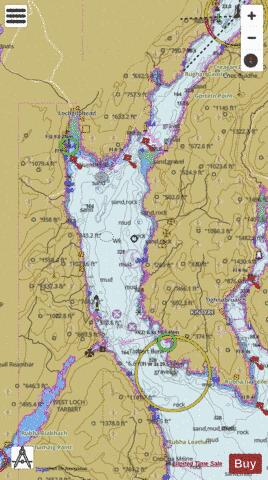 Scotland - West Coast - Lower Loch Fyne Marine Chart - Nautical Charts App