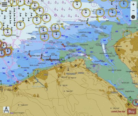 England and Wales - Approaches to the River Dee Marine Chart - Nautical Charts App