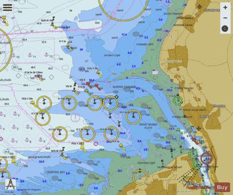 England - West Coast - Approaches to Liverpool Marine Chart - Nautical Charts App