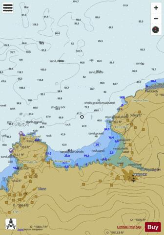Wales - West Coast - Newport Bay Marine Chart - Nautical Charts App