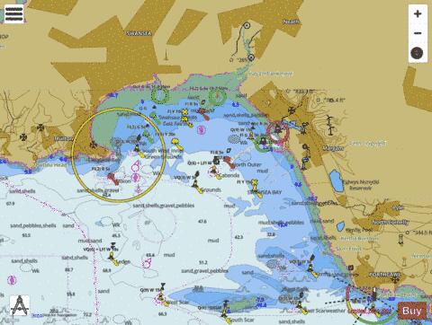 South Wales - Swansea Bay Marine Chart - Nautical Charts App