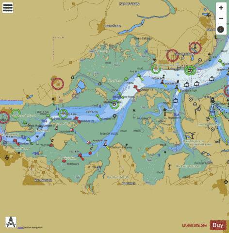 England - East Coast - River Medway - Thamesport to Darnett Ness Marine Chart - Nautical Charts App