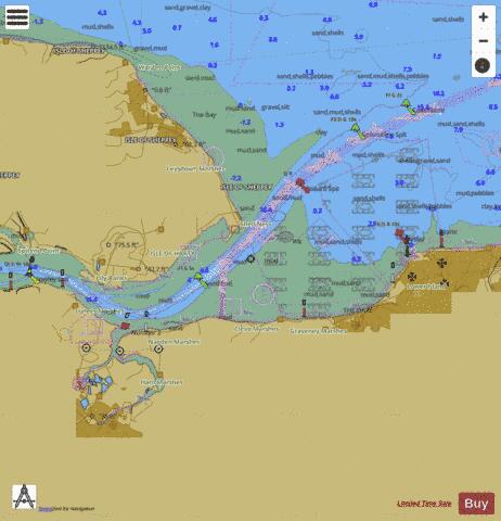 England - East Coast - The Swale - Whitstable to Harty Ferry Marine Chart - Nautical Charts App