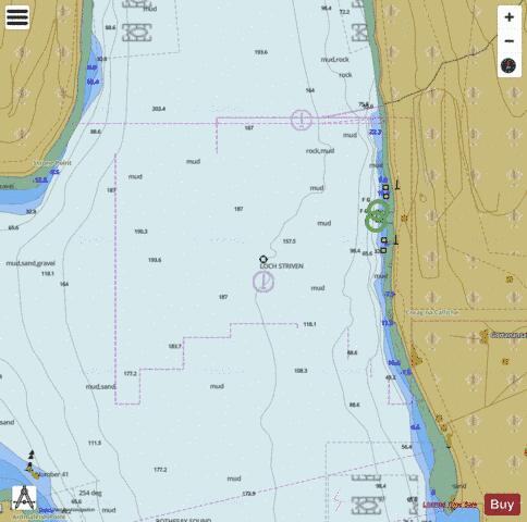 ENC CELL - Scotland - West Coast - Loch Striven - Nato Fuel Jetty Marine Chart - Nautical Charts App