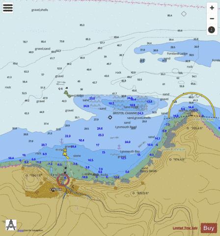 ENC CELL - England - South West Coast - Lynmouth Marine Chart - Nautical Charts App