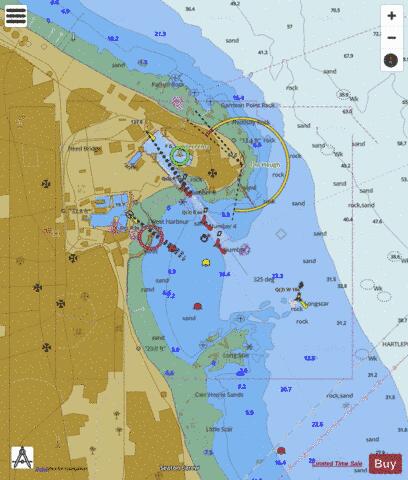 England - East Coast - Hartlepool Bay Marine Chart - Nautical Charts App