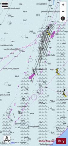 "Tail of The Falls High Density Contour_x000D_ Marine Chart - Nautical Charts App