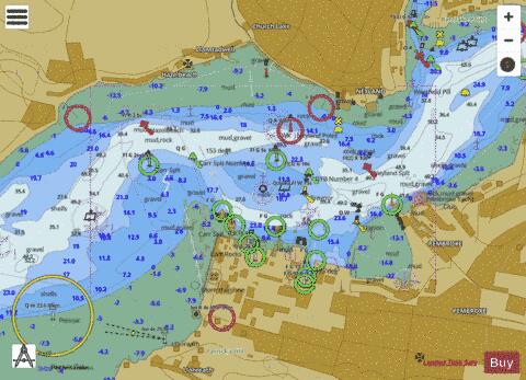 Wales - South Coast - Milford Haven - Pembroke Reach Marine Chart - Nautical Charts App