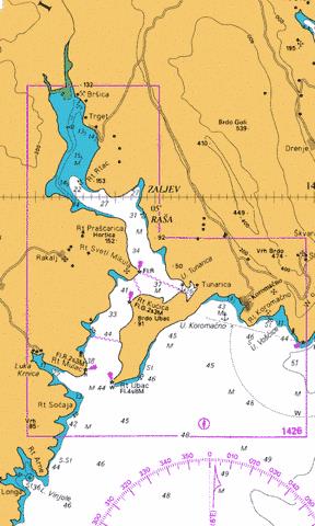 F  Zaljev Rasa Marine Chart - Nautical Charts App