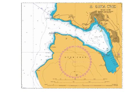 A  Luka Cres Marine Chart - Nautical Charts App