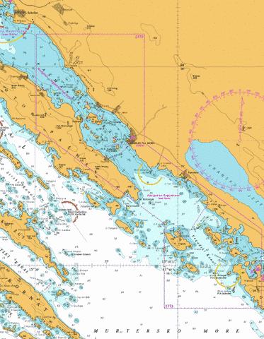 D Pasmanski Kanal and Southern Approaches Marine Chart - Nautical Charts App